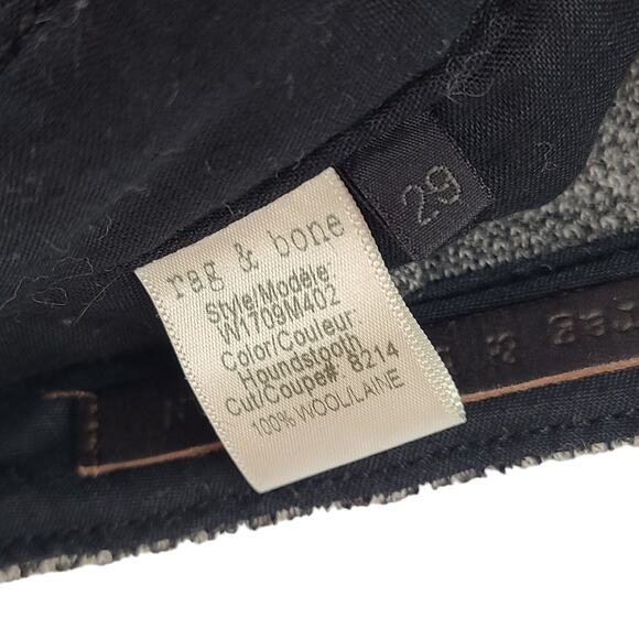 Rag & Bone Pajama Wool Pant Jogger Size 29 Black White Houndstooth - Picture 6 of 8